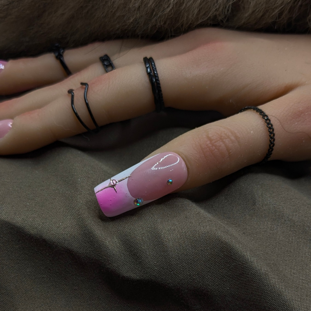 Pink Crystal Drip (Long)