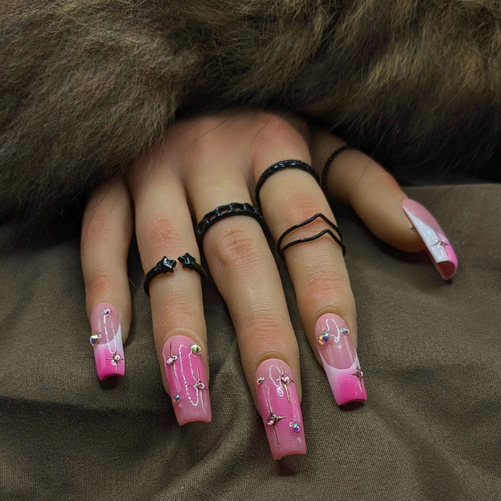 Pink Crystal Drip (Long)