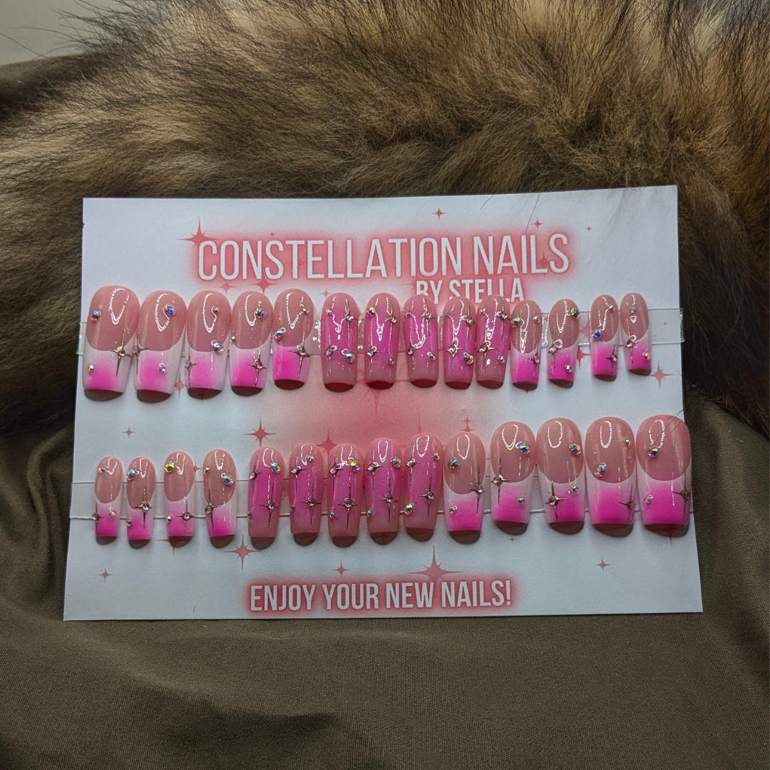 Pink Crystal Drip (Long)