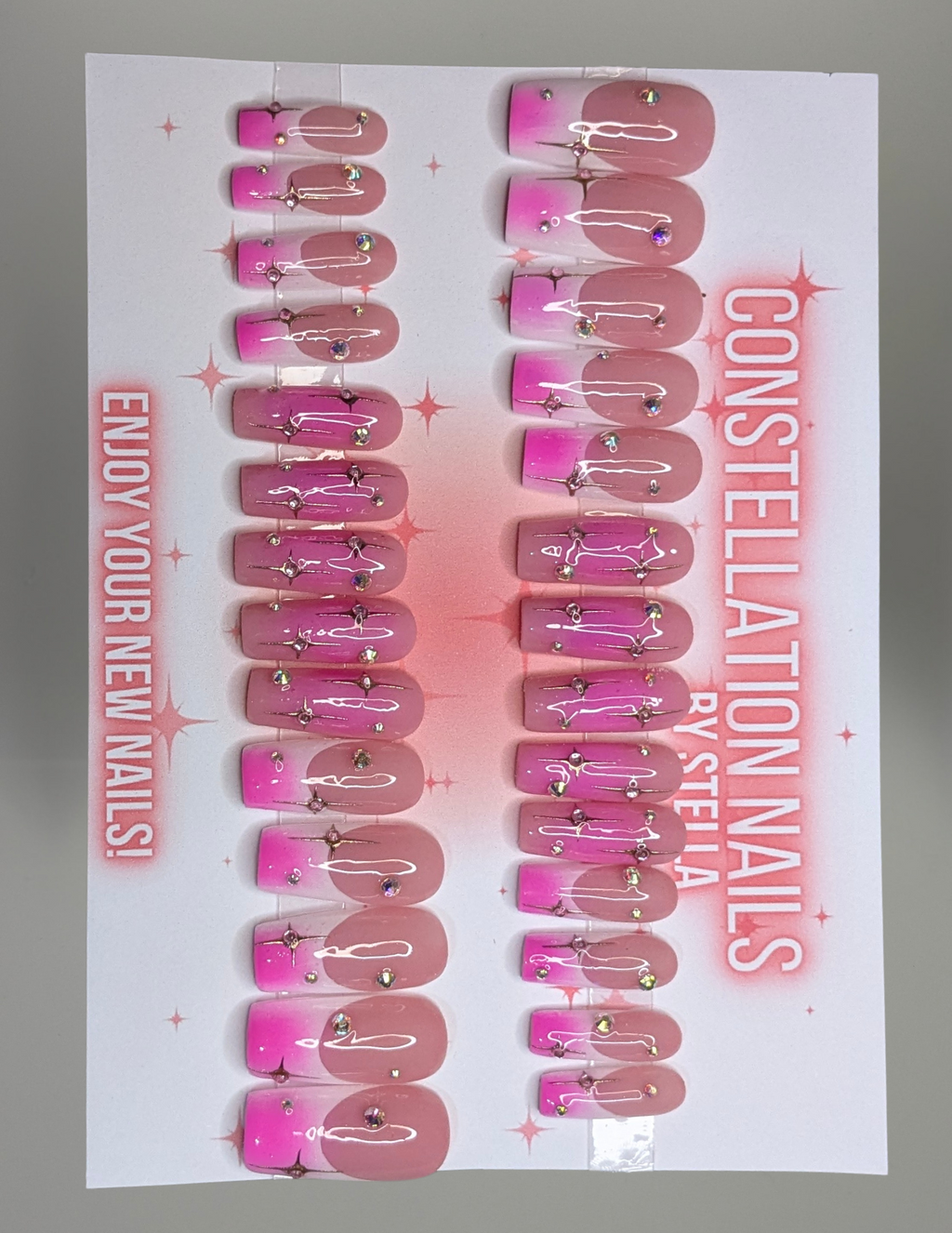 Pink Crystal Drip (Long)