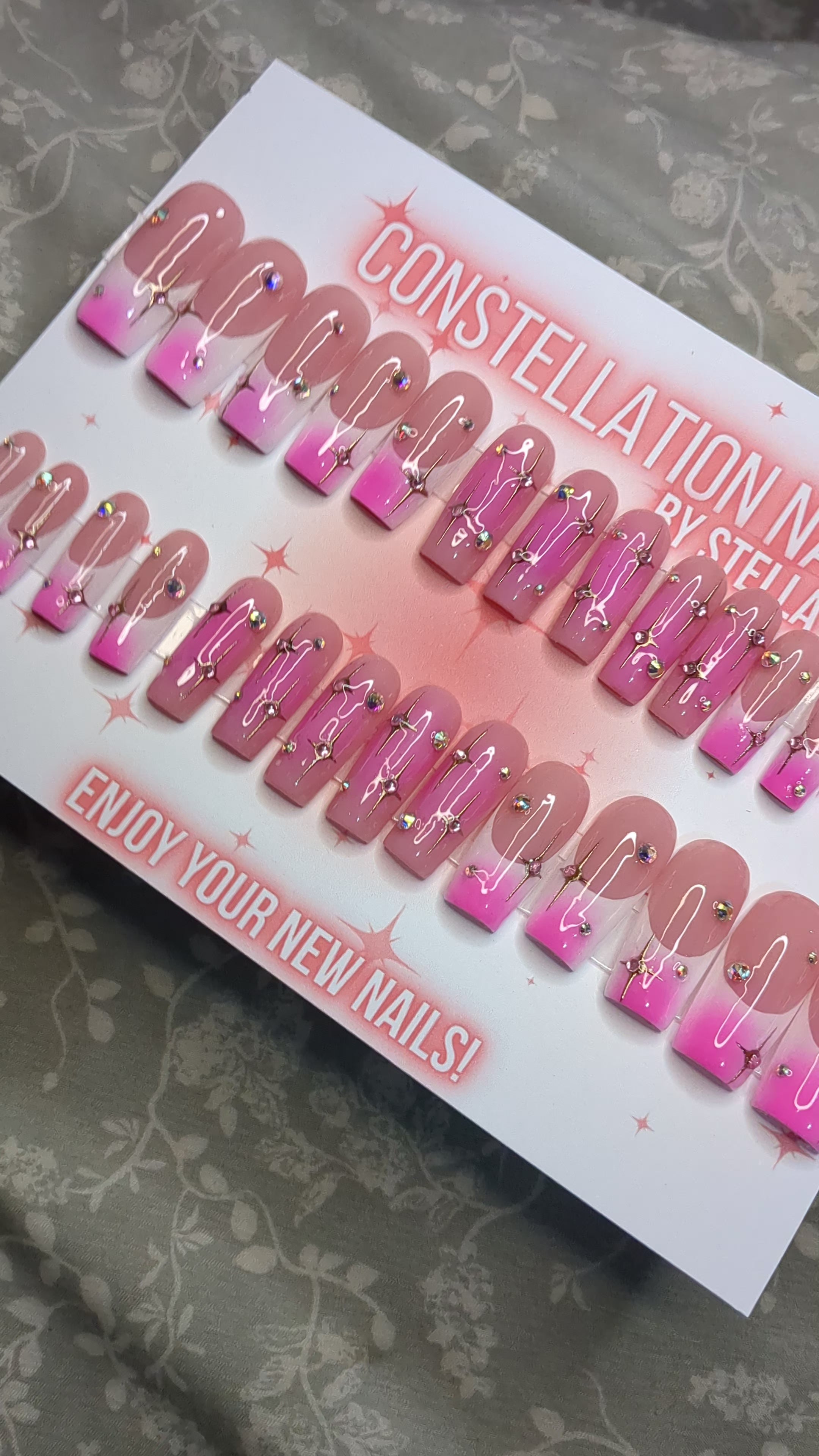 Pink Crystal Drip (Long)