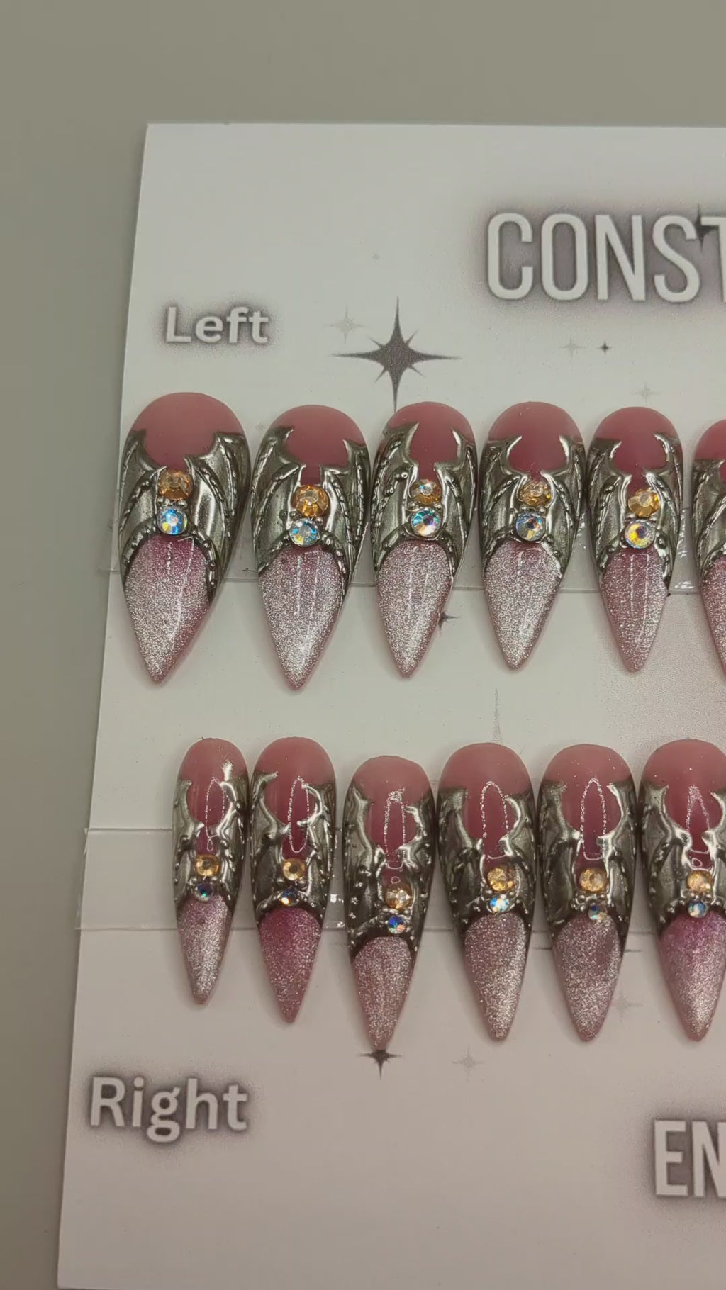 🦇 Celestial Nightfall – Long Stiletto