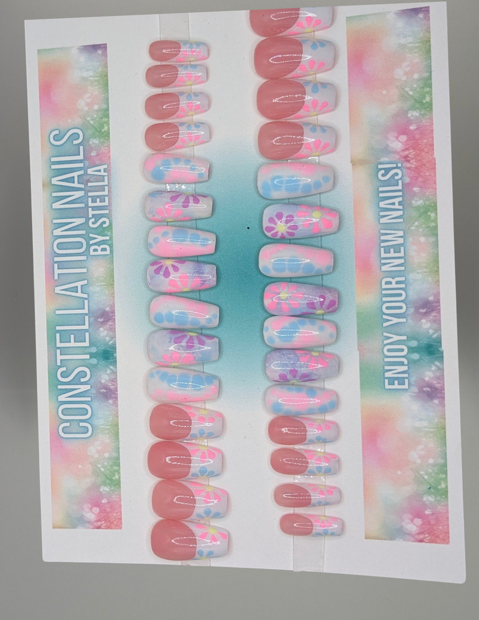 Pastel Tye Dye - Medium Coffin