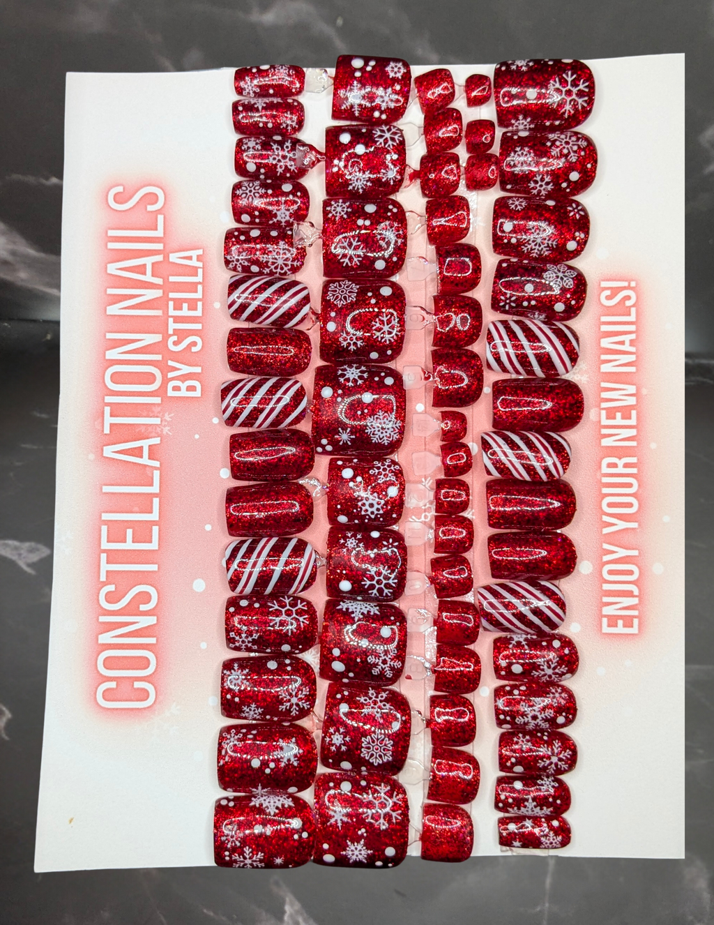 Silent Night Sparkle + Toenail Set (short)