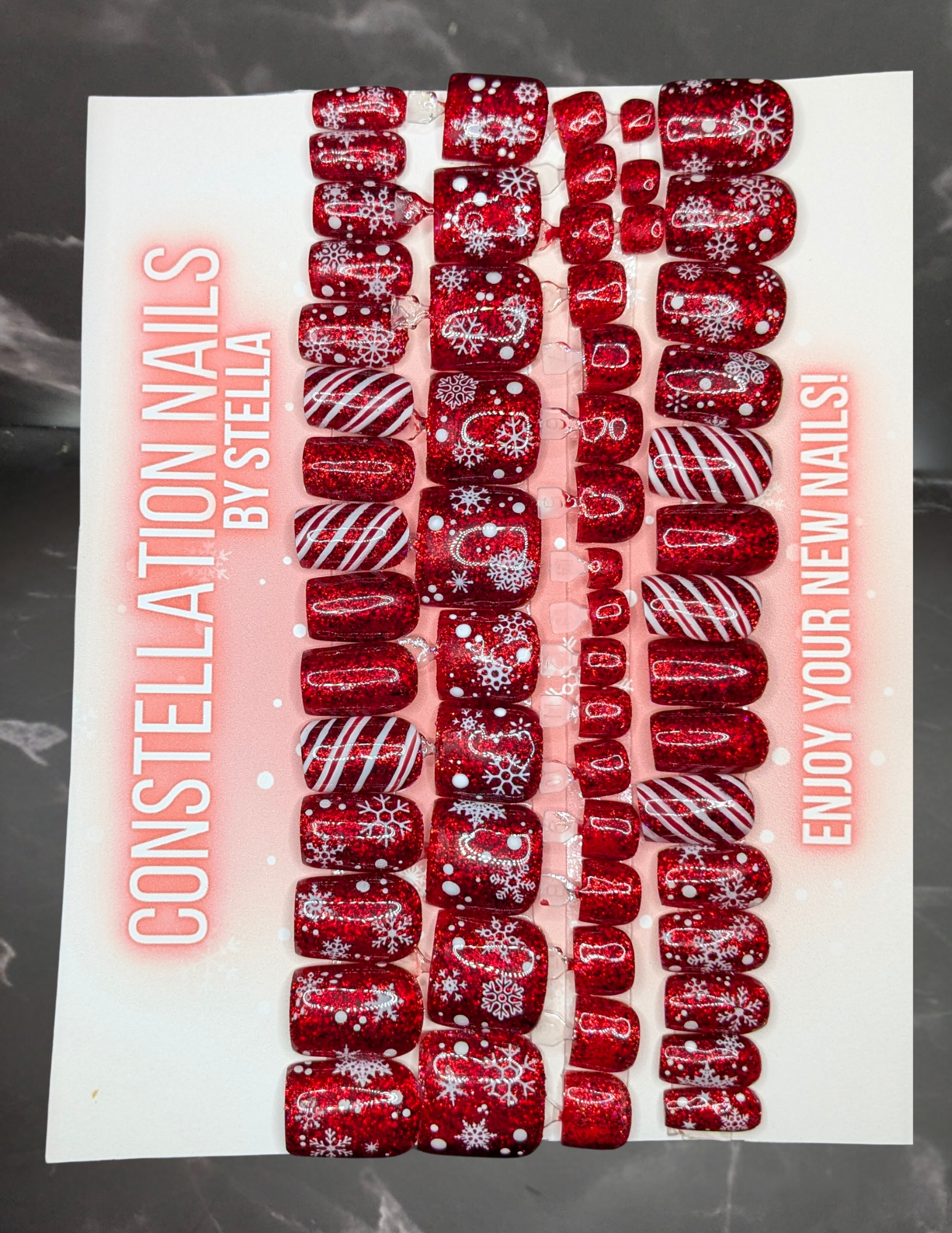 Silent Night Sparkle + Toenail Set (short)